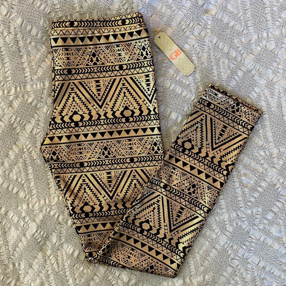 Gianni Bini - Gold Aztec Pattern Leggings